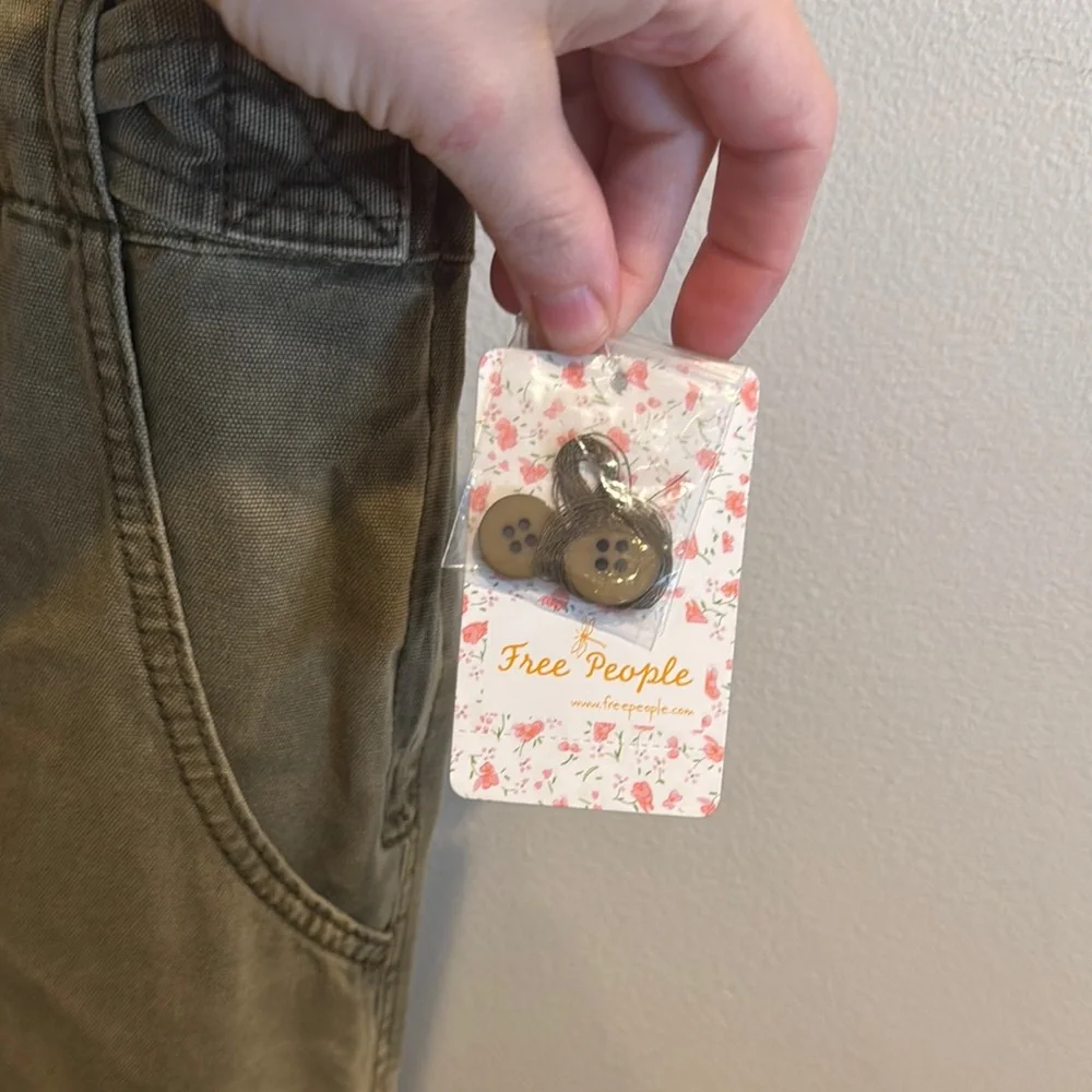 NWT Free People - Go West Utility Jumpsuit Belted Open Back Small‎